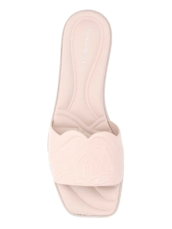 Embossed Logo Leather Mule - Image 3