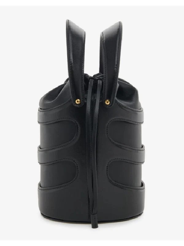 Rise Drawstring Leather Bucket
  Bag - Image 3