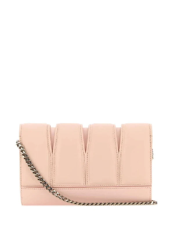 Slash Leather Chain Clutch Bag - Image 3