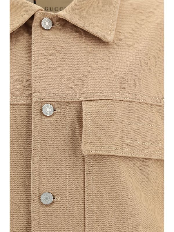GG Logo Cotton Denim Jacket - Image 8