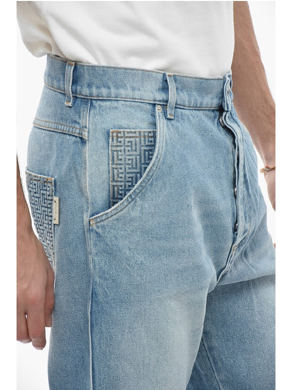 Balmain Blue Denim Pants - Image 3