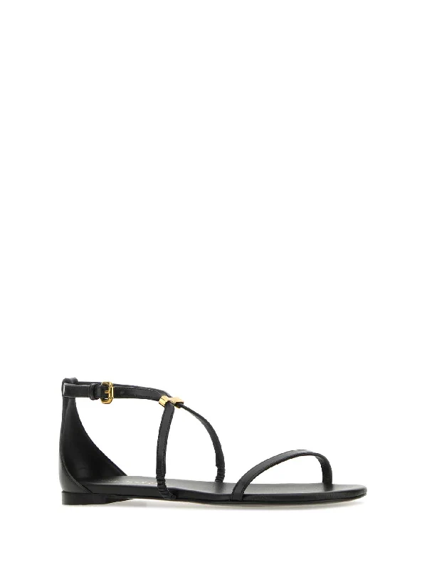 Logo Plaque Leather Sandals - Image 2
