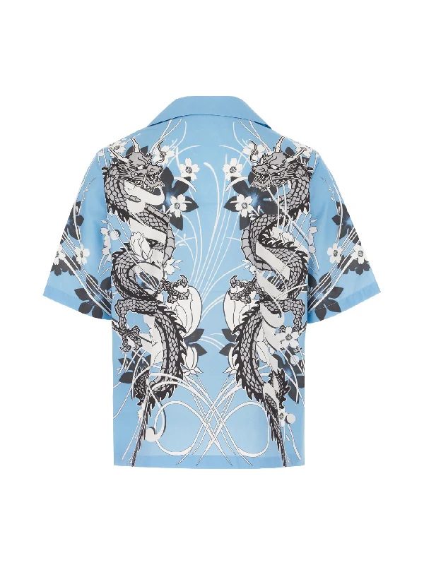 Graphic Printed Bowling Shirt - Image 2