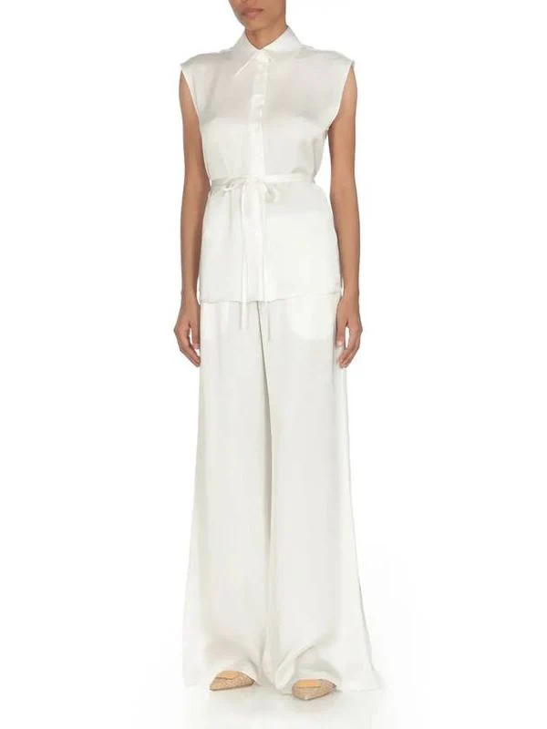 Drawstring Detail Rayon Shirt - Image 2