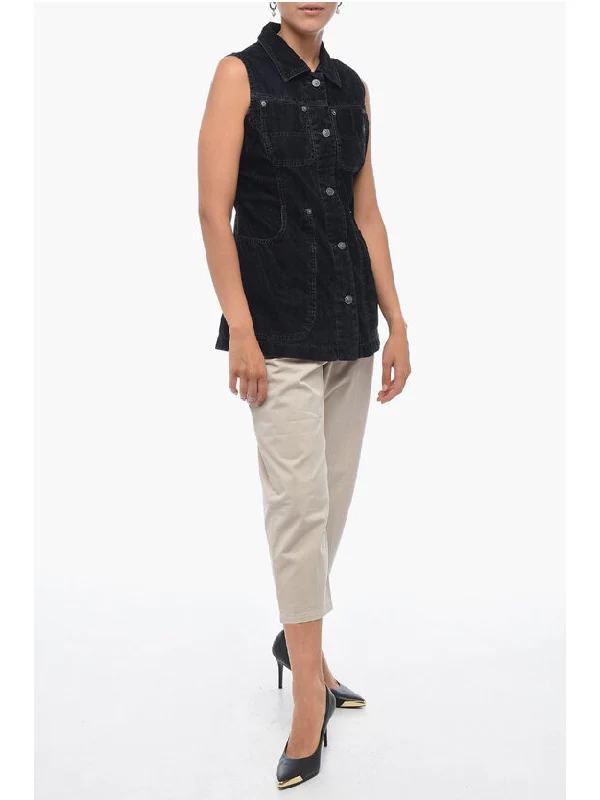 Sleeveless Velvet Jacket - Image 4