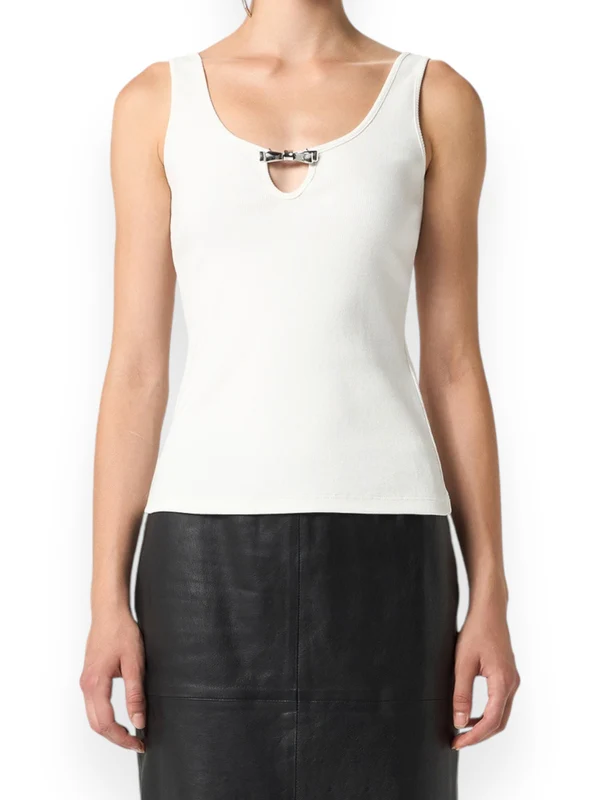 Cutout Bow Detail Sleeveless Top - Image 3