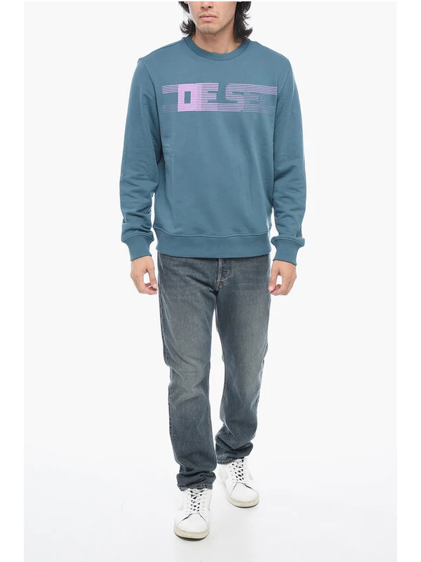 Logo Printing Cotton Blend Sweatshirt - Image 4