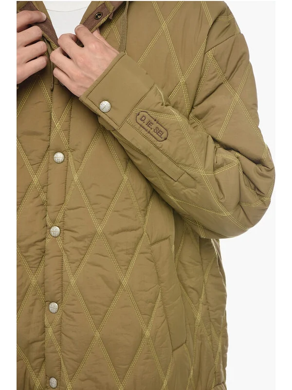J Romeo Quilted Hoodie Jacket - Image 3