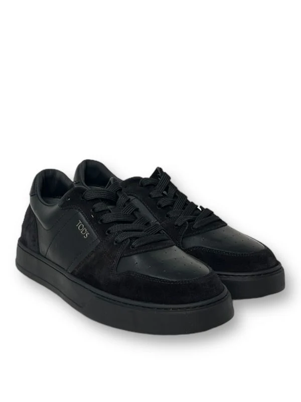 Pebble Tab Logo Leather Low-Top Sneakers - Image 2