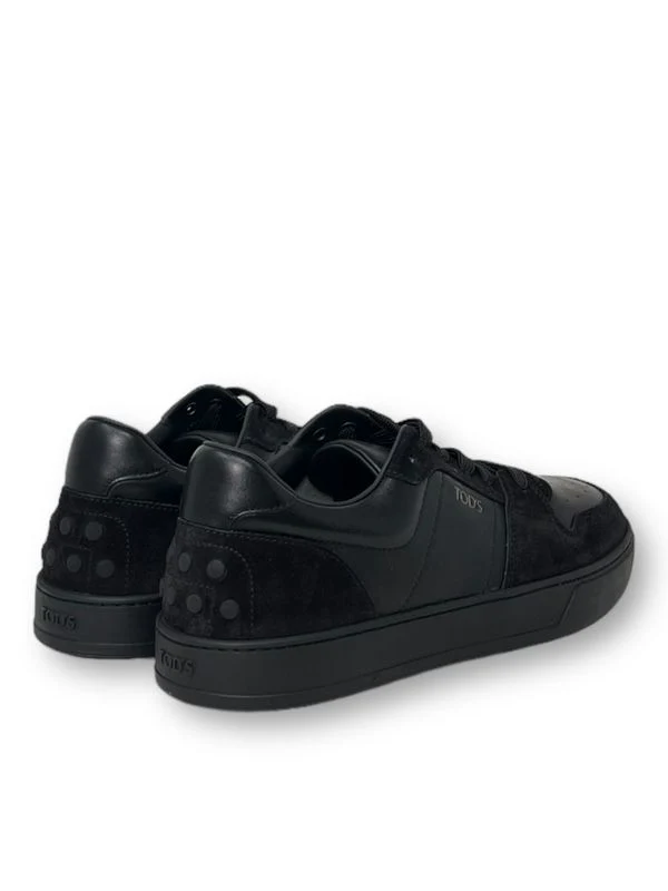 Pebble Tab Logo Leather Low-Top Sneakers - Image 3