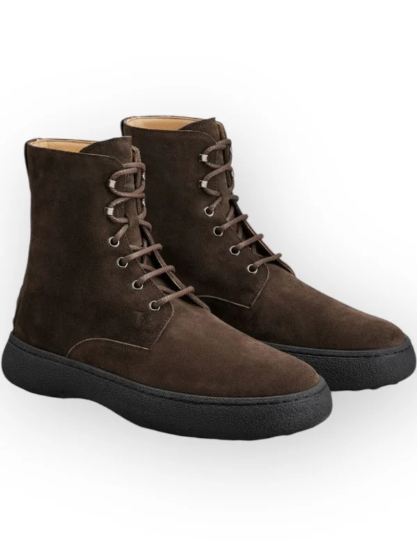 Pebble Tab Suede Lace-Up Boots - Image 2