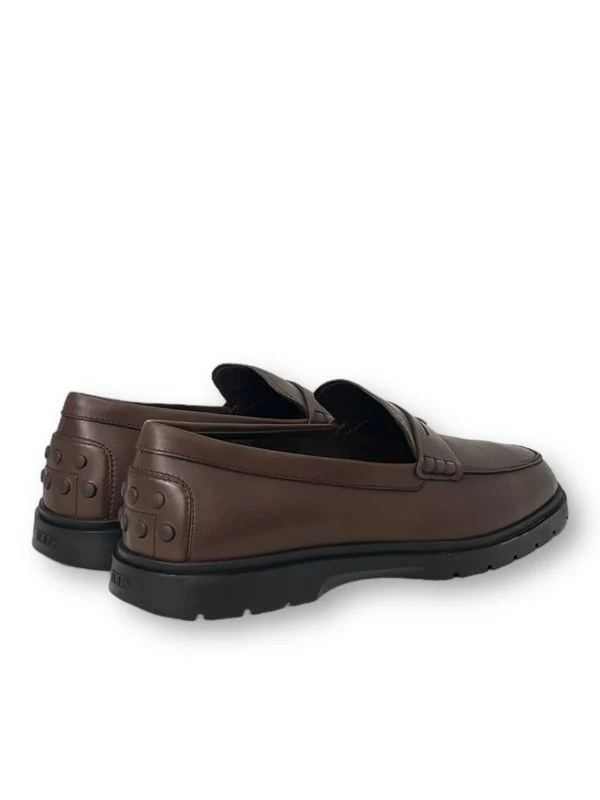 Pebble Tab Leather Penny Loafers - Image 3