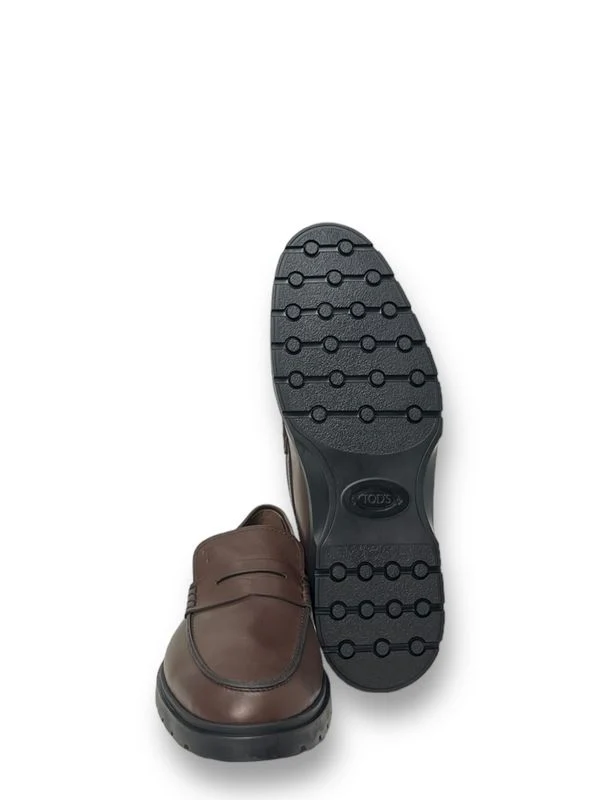 Pebble Tab Leather Penny Loafers - Image 4