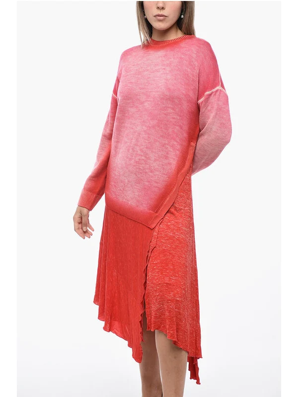 Gradient Effect Wool Dress - Image 4