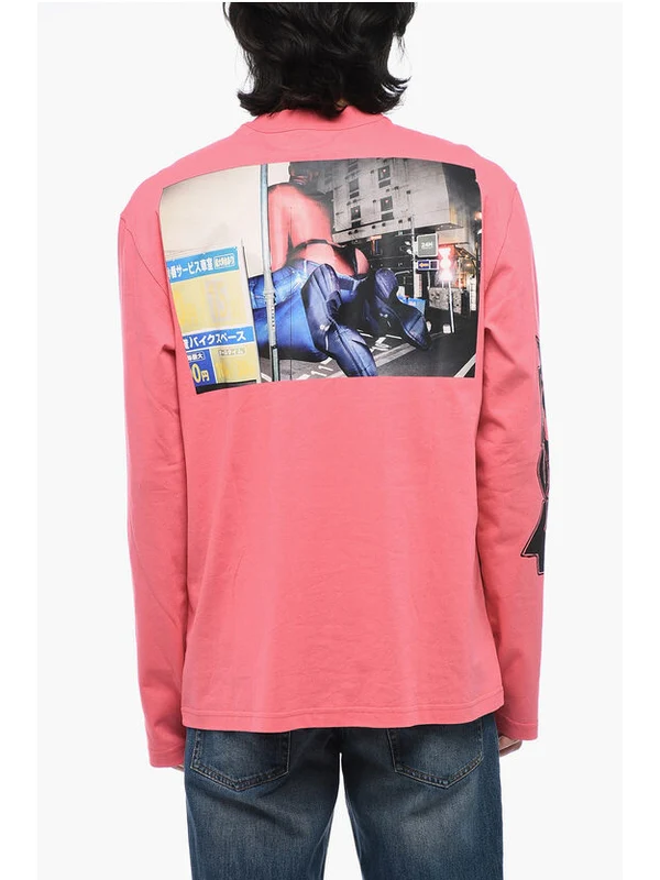 Graphic Printing Cotton Long-Sleeve Top - Image 2