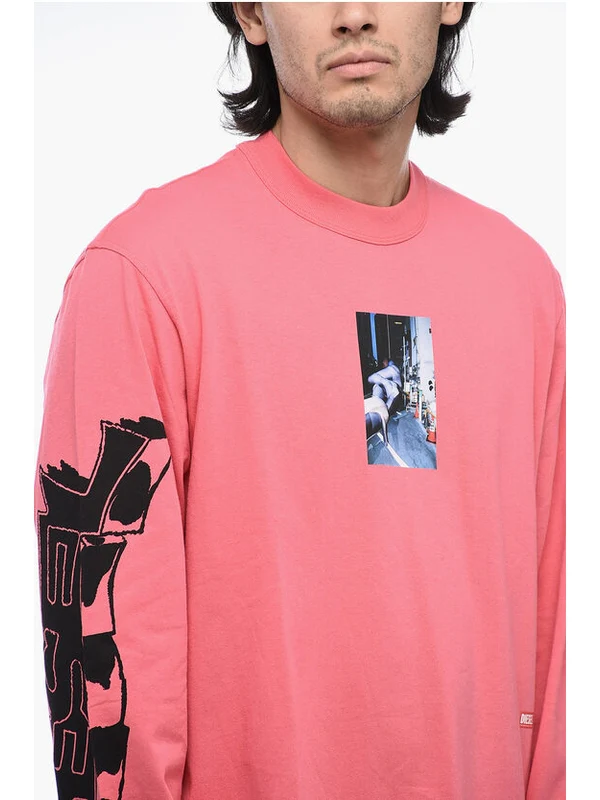 Graphic Printing Cotton Long-Sleeve Top - Image 3