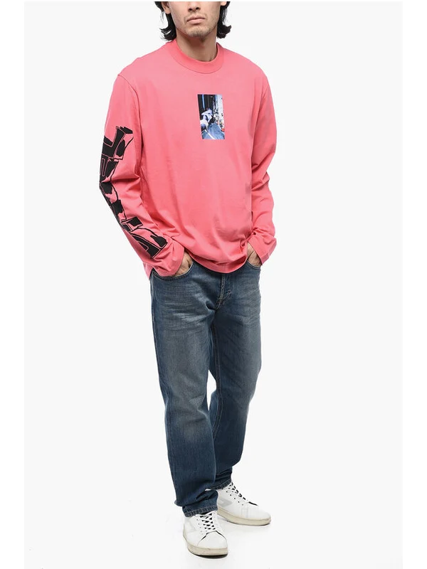 Graphic Printing Cotton Long-Sleeve Top - Image 4