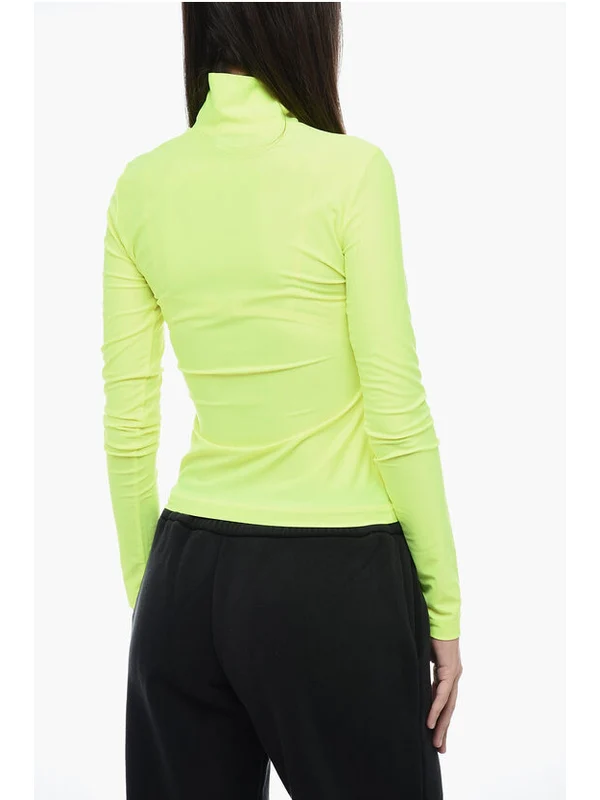 Logo Detail High-Neck Long-Sleeve Top - Image 2