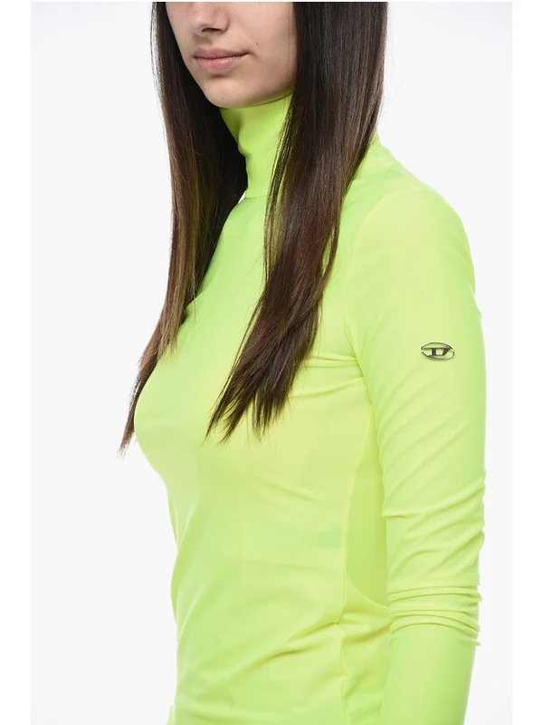 Logo Detail High-Neck Long-Sleeve Top - Image 3