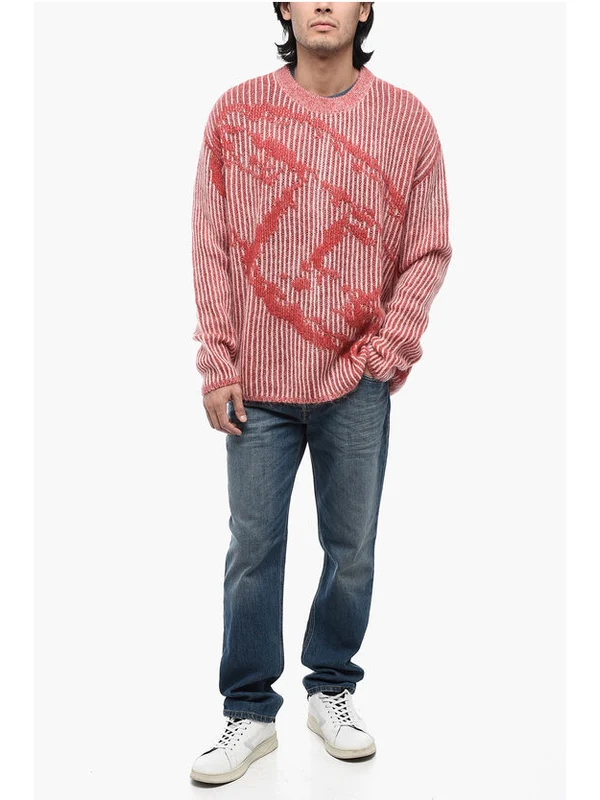 Logo Jacquard Stripe Detail Knit - Image 4