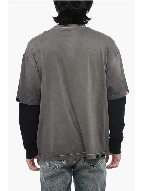 Layered Detail Cotton T-Shirt - Image 2