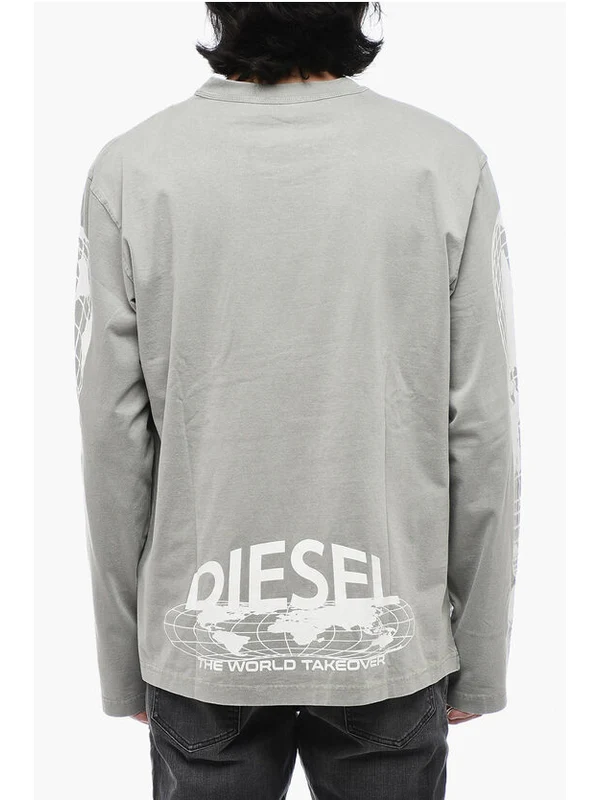 T Crane Printing Long-Sleeve Top - Image 2