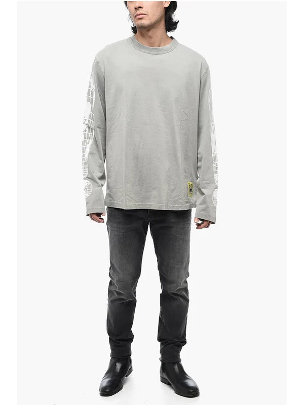 T Crane Printing Long-Sleeve Top - Image 4