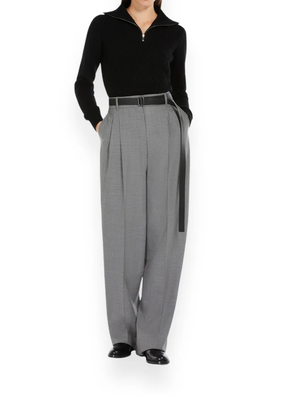 Half Zip Wool Cashmere Knit - Image 2