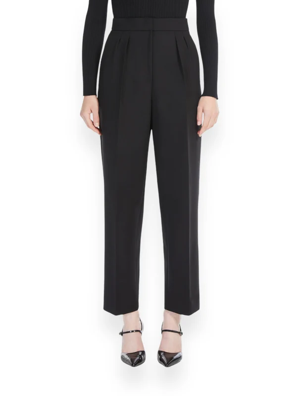 Pintuck Detail Wool Pants - Image 3