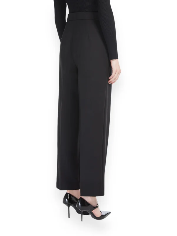 Pintuck Detail Wool Pants - Image 4