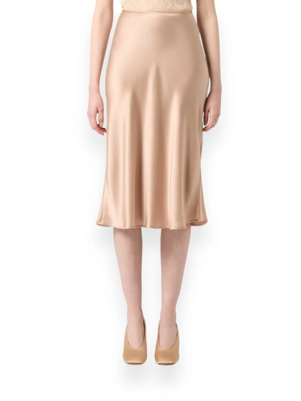 Flare Silk Midi Skirt - Image 3