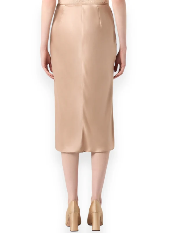 Flare Silk Midi Skirt - Image 4
