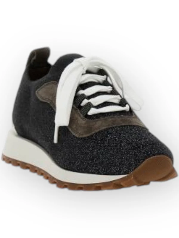 Monili Detail Leather Low-Top Sneakers - Image 4