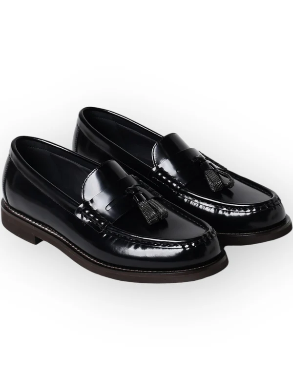 Monili Detail Leather Loafers - Image 2