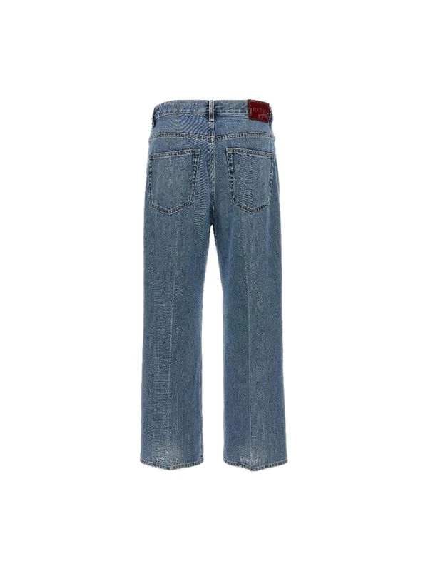 Back Logo Patch Denim Pants - Image 2