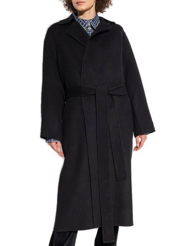 Belt Detail Wool Cashmere Coat - Image 2