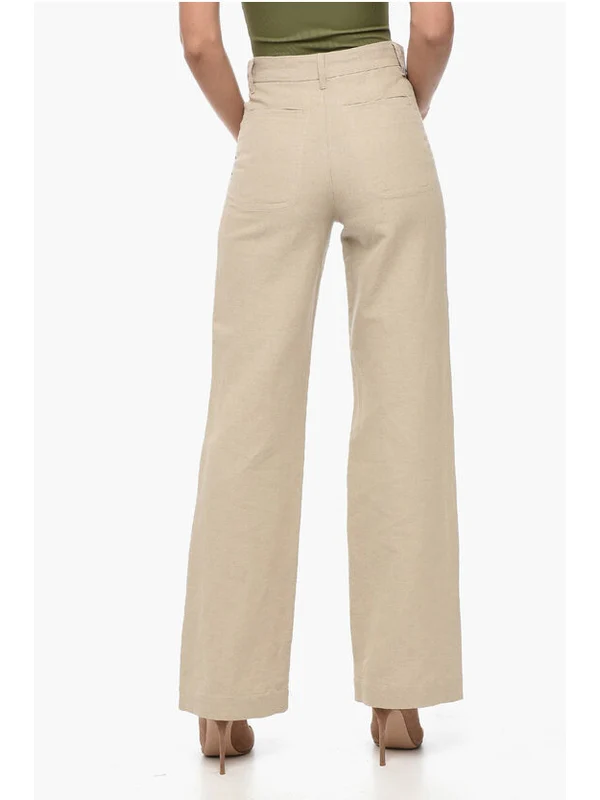 Straight Linen Cotton Pants - Image 2