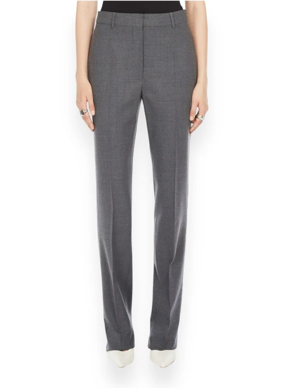 Straight Wool Tailored Pants - Image 3