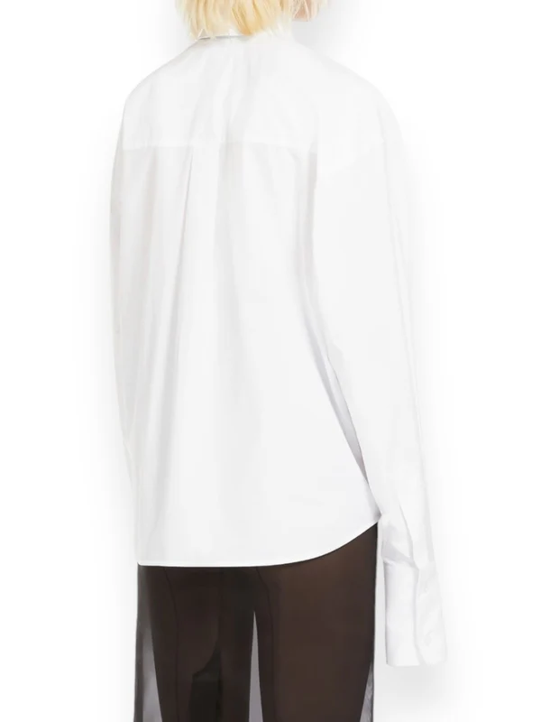 Tie Detail Cotton Shirt - Image 2