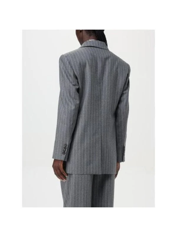 Pinstripe Virgin Wool Double Jacket - Image 2