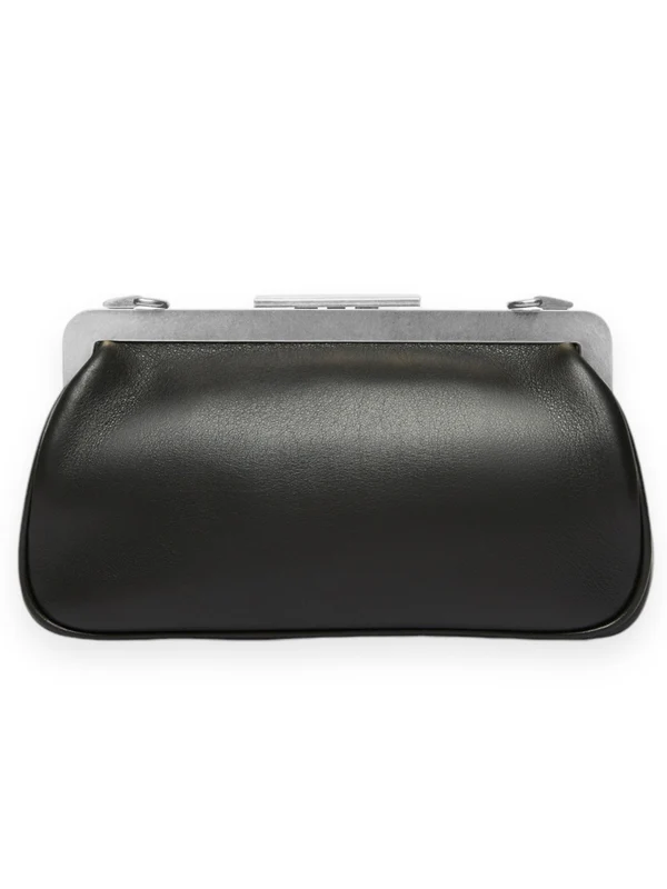 Metal Logo Calfskin Clutch Bag - Image 2