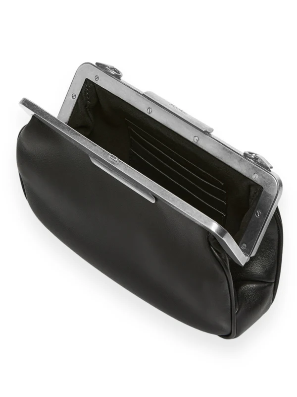 Metal Logo Calfskin Clutch Bag - Image 4