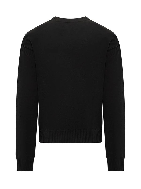 Logo Embroidery Wool Cashmere Knit - Image 2