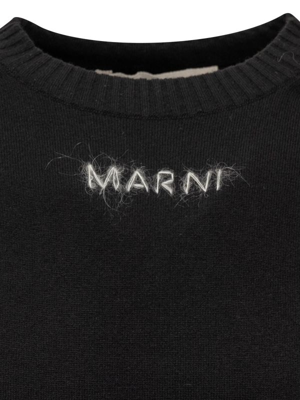 Logo Embroidery Wool Cashmere Knit - Image 3