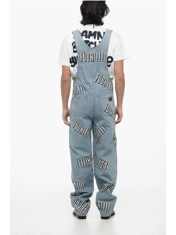 Fuor Printing Denim Jumpsuit - Image 2