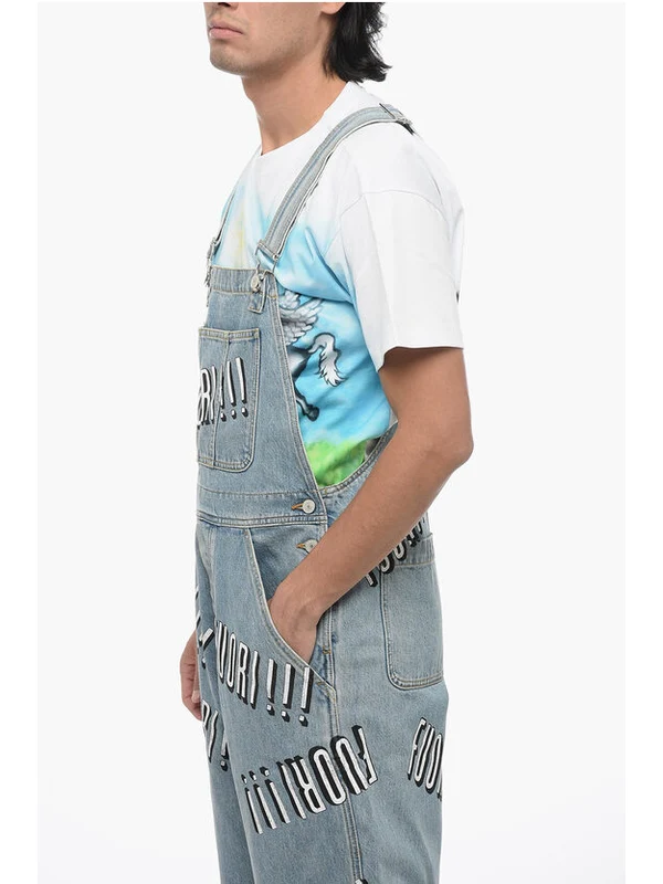 Fuor Printing Denim Jumpsuit - Image 3