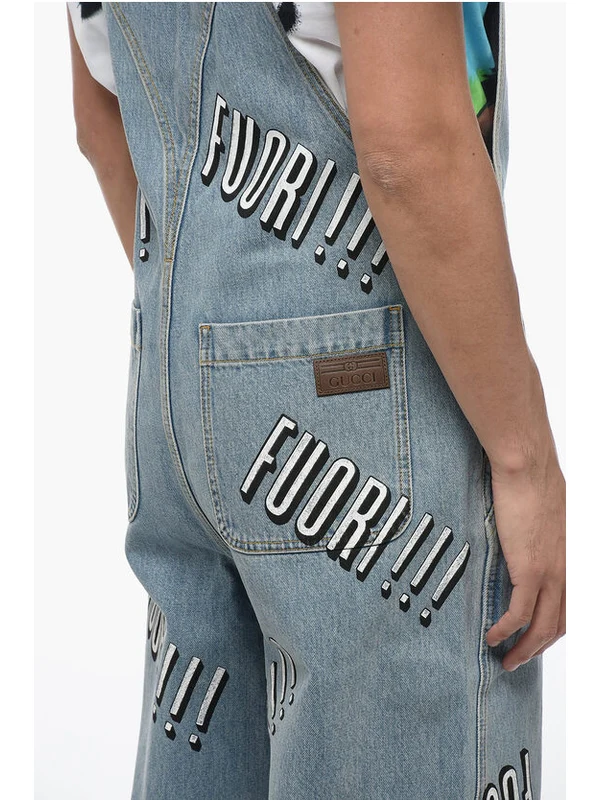Fuor Printing Denim Jumpsuit - Image 4