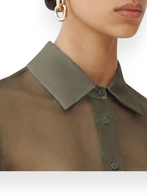 Sheer Button-up Shirt - Image 4