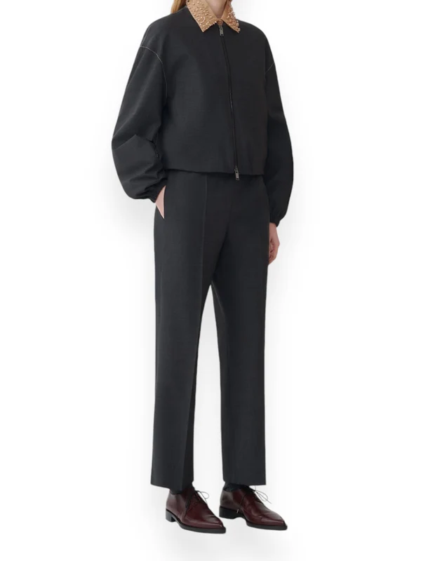 Drawstring Hem Zip-Up Jacket - Image 2