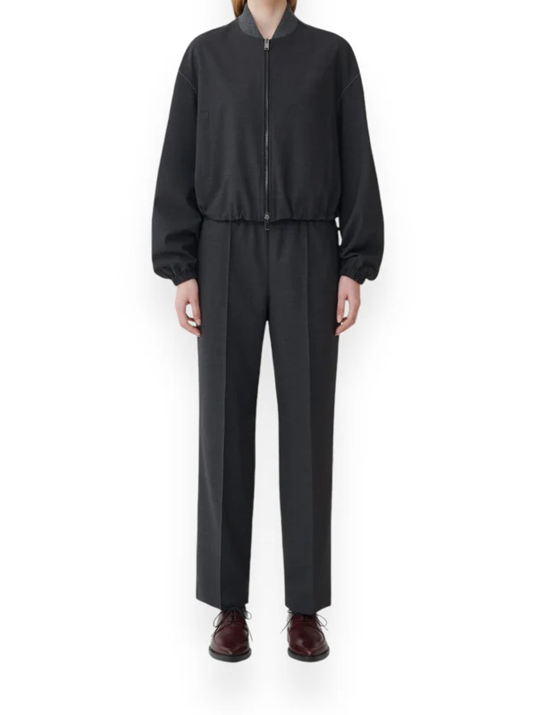 Drawstring Hem Zip-Up Jacket - Image 3